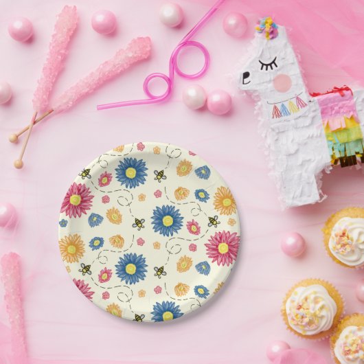 Frühlingsfarben Pappteller (Party)