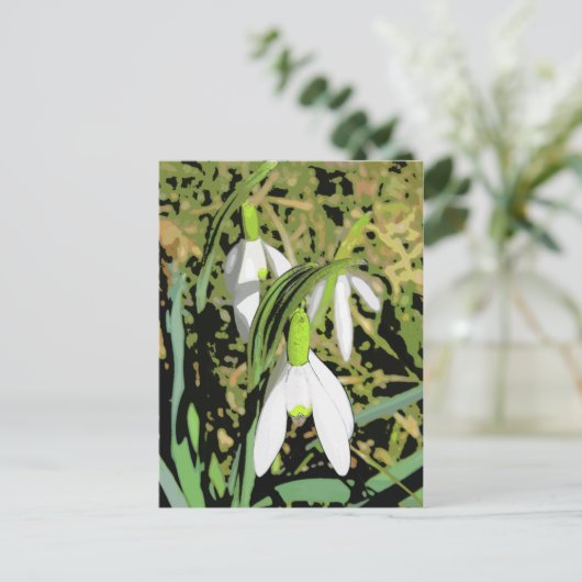 Frühlingsfarben Postkarte (Stehend Vorderseite)