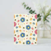 Frühlingsfarben Postkarte (Stehend Vorderseite)