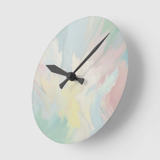 Frühlingsfarben Runde Wanduhr (Winkel)