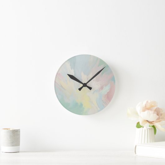 Frühlingsfarben Runde Wanduhr (Zuhause)