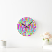 FRÜHLINGSFARBEN RUNDE WANDUHR (Zuhause)