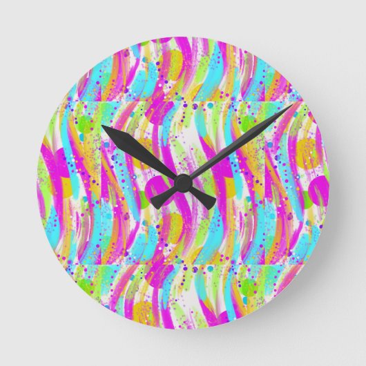 FRÜHLINGSFARBEN RUNDE WANDUHR (Vorderseite)