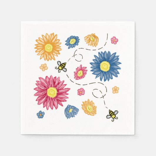 Frühlingsfarben Serviette (Vorderseite)
