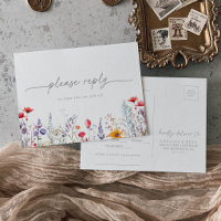 Frühlingsfarben-Wildblumen-Menü-Auswahl-RSVP-Postk