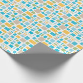 Frühlingsfarben Wonky-Quadrate und Rechtecke Geschenkpapier (Ecke)