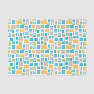Frühlingsfarben Wonky-Quadrate und Rechtecke Seidenpapier