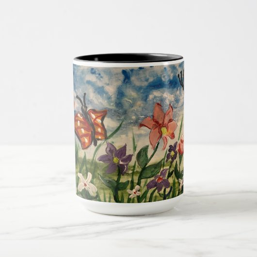 Frühlingsfarbenes Originalwerk Tasse (Zentrum)