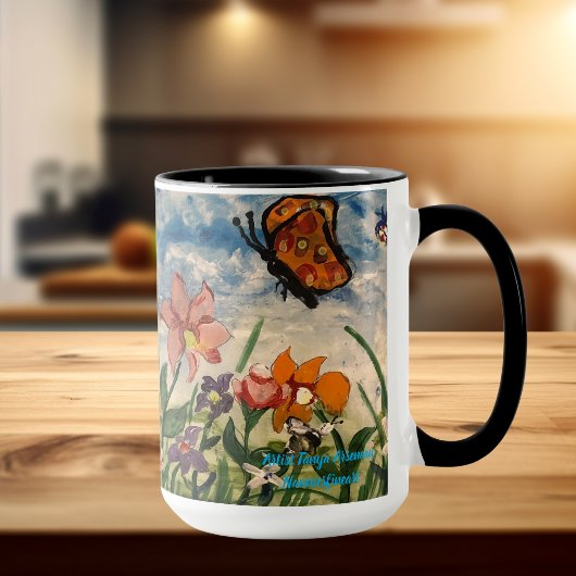 Frühlingsfarbenes Originalwerk Tasse