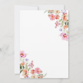 Frühlingsfarbenfrohe Liebe der Blüte im Brautparty Einladung (Rückseite)