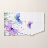 Frühlingsfarbenfrohe Schmetterlinge Fliegendes Bad Badhandtuch Set (Handtuch)