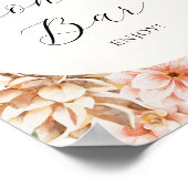 Frühlingsfarbige Blume Donut Bar Sign Poster (Ecke)