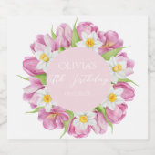 Frühlingsfarbige Blume Kindergeburtstag Bierflaschenetikett (Einzelnes Label)