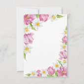 Frühlingsfarbige Blume Kindergeburtstag Dankeskarte (Rückseite)