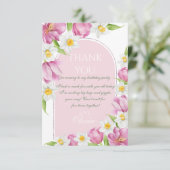 Frühlingsfarbige Blume Kindergeburtstag Dankeskarte (Stehend Vorderseite)