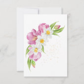 Frühlingsfarbige Blume Kindergeburtstag Dankeskarte (Rückseite)