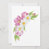 Frühlingsfarbige Blume Kindergeburtstag Einladung (Rückseite)