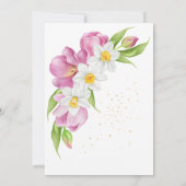 Frühlingsfarbige Blume Kindergeburtstag Einladung (Rückseite)