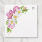 Frühlingsfarbige Blume Kindergeburtstag Geschenkanhänger (Rückseite)