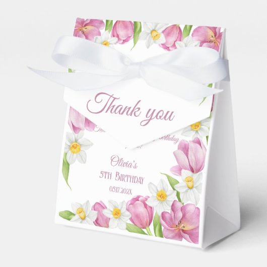 Frühlingsfarbige Blume Kindergeburtstag Geschenkschachtel (Vorderseite)