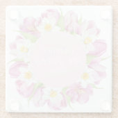 Frühlingsfarbige Blume Kindergeburtstag Glasuntersetzer (Rückseite)