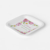 Frühlingsfarbige Blume Kindergeburtstag Pappteller (Gewinkelt)