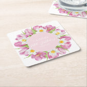 Frühlingsfarbige Blume Kindergeburtstag Rechteckiger Pappuntersetzer (angewinkelt)