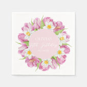 Frühlingsfarbige Blume Kindergeburtstag Serviette (Vorderseite)