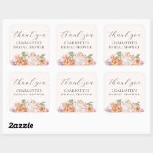 Frühlingsfarbige Blume Romantisches Brautparty Quadratischer Aufkleber (Blatt)