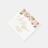 Frühlingsfarbige Florale Brautparty Serviette (Ecke)