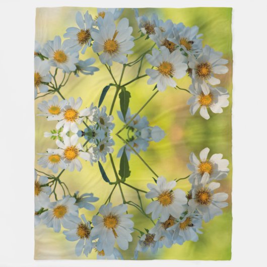 Frühlingsfarbige Gänse Fleecedecke (Vorderseite)