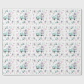 Frühlingsfarbige Hand gestrichen Geschenkpapier (Flach)