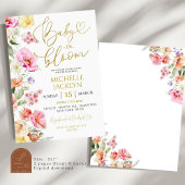 Frühlingsfarbiges Blütenbaby in Bloom Baby Dusche Einladung