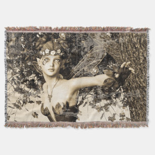 Frühlingsfee-Wald-Vintage-Foto-Fantasy-Kunst Decke