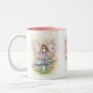Frühlingsfeen-Kunst von Molly Harrison Zweifarbige Tasse