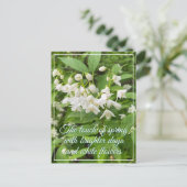 Frühlingsfeiertag mit Blumen  Postkarte (Stehend Vorderseite)