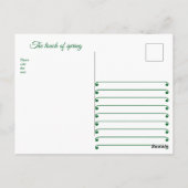 Frühlingsfeiertag mit Blumen  Postkarte (Rückseite)