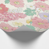 Frühlingsfeld, zarte Blumen Geschenkpapier  (Ecke)