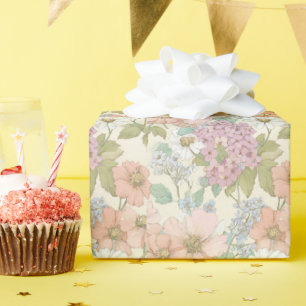Frühlingsfeld, zarte Blumen Geschenkpapier   Geschenkpapier