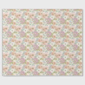 Frühlingsfeld, zarte Blumen Geschenkpapier Geschenkpapier (Flach)