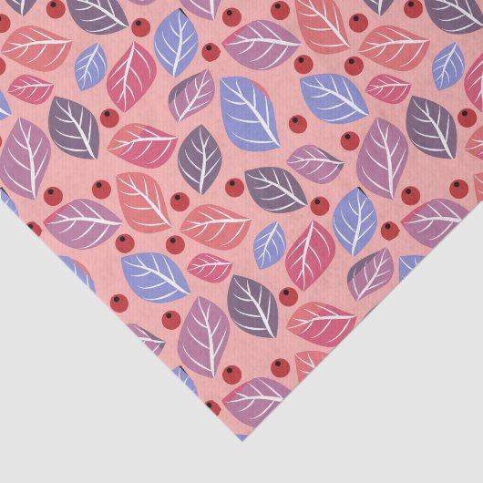 Frühlingsfenster Blätter rosafarbenes Tissue Seidenpapier (Ausschnitt)