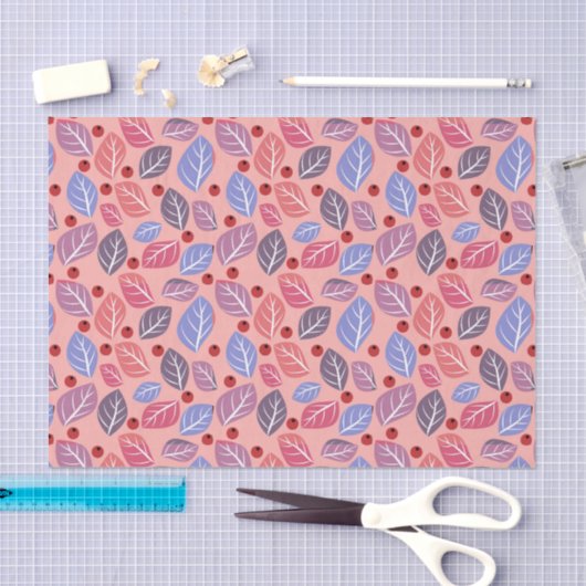 Frühlingsfenster Blätter rosafarbenes Tissue Seidenpapier (Handwerk)