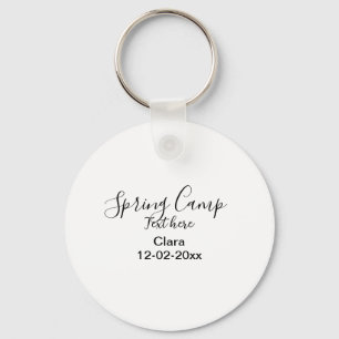 Frühlingsferien Camping benutzerdefinierter Name D Schlüsselanhänger