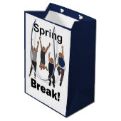 Frühlingsferien Freundschaft Mittlere Geschenktüte (Rückseite Schrägansicht)