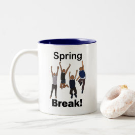 Frühlingsferien-Freundschaft Zweifarbige Tasse
