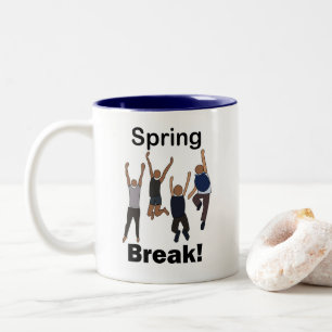 Frühlingsferien-Freundschaft Zweifarbige Tasse