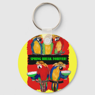 Frühlingsferien für immer Papageien Schlüsselanhänger