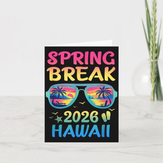 Frühlingsferien Hawaii 2026 Urlaubsreise Sungles Karte (Vorderseite)