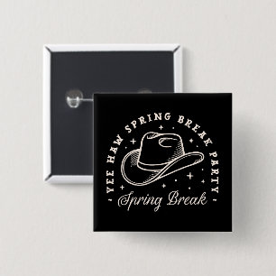 Frühlingsferien-Party-Disco-Cowgirl-Western-Schwar Button