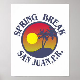 Frühlingsferien Reise San Juan Puerto Rico Familie Poster